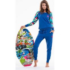 Spodnie Shaka Blue Parrot&Watermelon. Niebieskie spodnie damskie Zookiwear, z dresówki. Za 209,00 zł.