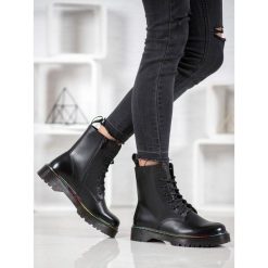 SZNUROWANE WORKERY. Workery damskie BELLA PARIS, ze skóry ekologicznej, bez obcasa, na sznurówki. Za 172,90 zł.