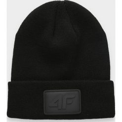 Czapka uniseks CAU212 - głęboka czerń. Czapki damskie 4f, bez wzorów. Za 39,99 zł.