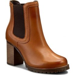 Botki FILIPE - 4424 Crust 7001. Brązowe botki damskie na obcasie marki Filipe, z materiału. W wyprzedaży za 259,00 zł.