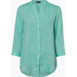Franco Callegari - Damska bluzka lniana, zielony. Zielone bluzki damskie Franco Callegari, bez wzorów, eleganckie, bez kołnierzyka, bez rękawów. Za 179,95 zł.