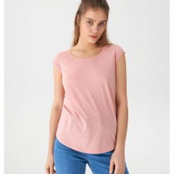 T-shirt basic - Pomarańczowy. Pomarańczowe t-shirty damskie House, s, bez wzorów, bez kołnierzyka. Za 29,99 zł.