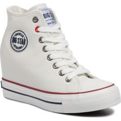 Sneakersy BIG STAR - EE274616 White. Białe półbuty damskie BIG STAR, z gumy. W wyprzedaży za 119,00 zł.