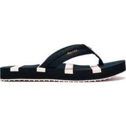 Gant Lemonbeach Japonki Niebieski. Niebieskie klapki damskie GANT, w paski, z materiału, bez obcasa. Za 175,95 zł.
