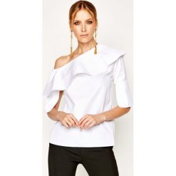 Bluzka Victoria Victoria Beckham Shirting 2120WTP000898A. Białe bluzki damskie Victoria Victoria Beckham, bez wzorów, z bawełny, bez kołnierzyka, bez rękawów. Za 1269,00 zł.