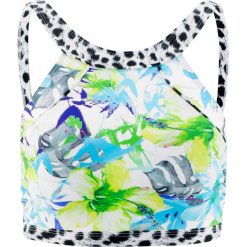 Biustonosz bikini "opaska" bonprix niebiesko-zielony z nadrukiem. Niebieskie bikini bonprix, z nadrukiem. Za 49,99 zł.