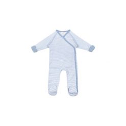 Sense Organics Boys Baby Śpioszki RENUKA blue marl stripes - niebieski. Niebieskie śpiochy niemowlęce marki Sense Organics, z bawełny. Za 69,00 zł.