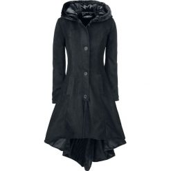 Poizen Industries Memorial Coat Płaszcz damski czarny. Czarne płaszcze damskie marki Poizen Industries, s, z polaru, eleganckie. Za 399,90 zł.