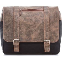 Skórzana torba męska Paolo Peruzzi Adventure GA133 czarno-jasnobrązowa - czarny / j. brązowy. Pomarańczowe torby męskie skórzane . Za 259,99 zł.