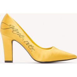 Czółenka: NA-KD Shoes Satynowe czółenka Game Over - Yellow