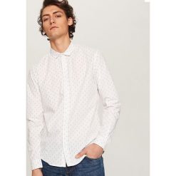 Koszule męskie: Koszula z nadrukiem slim fit – Biały
