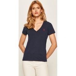 Polo Ralph Lauren - T-shirt. Niebieskie bluzki damskie Polo Ralph Lauren, s, z aplikacjami, z bawełny, polo. W wyprzedaży za 199,90 zł.