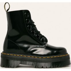 Dr Martens - Workery skórzane. Czarne workery damskie Dr. Martens, ze skóry, bez obcasa, na obcasie, na sznurówki. Za 939,90 zł.
