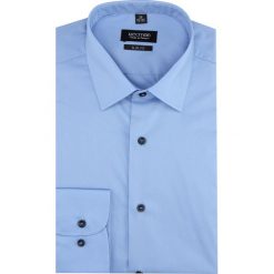 Koszula versone 2852 długi rękaw slim fit niebieski. Niebieskie koszule męskie Recman, m, bez wzorów, bez kołnierzyka, z długim rękawem. Za 159,00 zł.