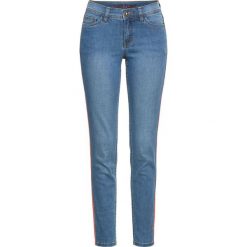 Dżinsy ze stretchem SKINNY bonprix niebieski "bleached”. Niebieskie jeansy damskie bonprix, z jeansu. Za 129,99 zł.