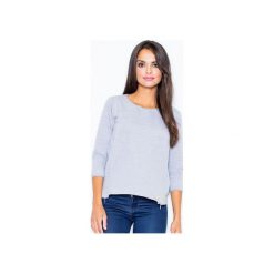 Bluza M339 Szary. Szare bluzy damskie marki FIGL, xl, z bawełny. Za 89,00 zł.