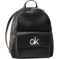 Plecak CALVIN KLEIN - Re-Lock Backpack Sm K60K606336 BAX. Czarne plecaki damskie Calvin Klein, bez wzorów, ze skóry ekologicznej, klasyczne. Za 749,00 zł.