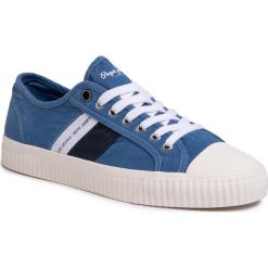 Trampki PEPE JEANS - Malibu Summer PMS30631 Regal Blue 552. Niebieskie półbuty męskie Pepe Jeans, bez wzorów, z jeansu, bez zapięcia. W wyprzedaży za 199,00 zł.