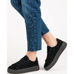 CZARNE ZAMSZOWE CREEPERSY. Czarne creepersy damskie marki SEASTAR, z zamszu. Za 53,00 zł.