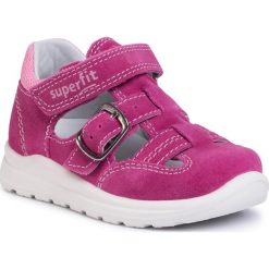 Sandały SUPERFIT - 6-00430-55 M Rosa/Hellgrau. Różowe sandały dziewczęce Superfit, z zamszu, bez zapięcia. Za 199,00 zł.
