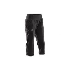 Spodenki do biegania RUN DRY damskie. Czarne spodenki sportowe damskie KALENJI, xs, bez wzorów, z elastanu, do biegania. Za 49,99 zł.