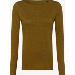 Marc O'Polo - Damska koszulka z długim rękawem, zielony. Zielone koszulki damskie xs, z haftami, z bawełny, polo. Za 179,95 zł.