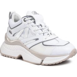 Sneakersy KARL LAGERFELD - KL61635 White Lthr/Textile. Białe sneakersy damskie KARL LAGERFELD, ze skóry. W wyprzedaży za 779,00 zł.