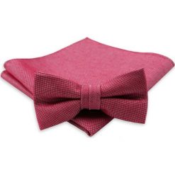 Czerwono-Biała Mucha + Taka Sama Poszetka Alties, Męska MUALTS0036. Czerwone muszki męskie Alties, na imprezę, w paski, eleganckie. Za 40,00 zł.