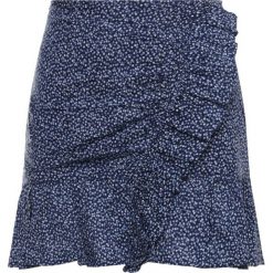 Spódnica mini MICHAEL Michael Kors MS07F44E7K. Niebieskie spódniczki damskie MICHAEL Michael Kors, bez wzorów, z bawełny, mini. Za 599,00 zł.