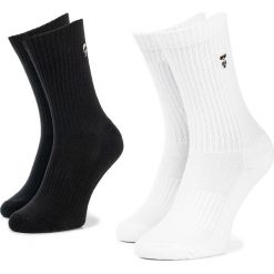 Zestaw 2 par wysokich skarpet unisex KARL LAGERFELD - 96KW6003 Black/White 998. Czarne skarpetki damskie KARL LAGERFELD, bez wzorów, z materiału. W wyprzedaży za 169,00 zł.