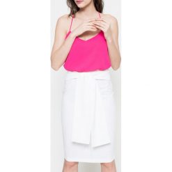 Missguided - Spódnica. Białe spódniczki damskie marki Missguided, s, bez wzorów, z elastanu, midi, dopasowane. W wyprzedaży za 49,90 zł.