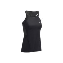 Top fitness kardio 900 damski. Czarne bluzki damskie do fitnessu marki DOMYOS, l, z elastanu. Za 64,99 zł.