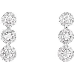 Złote kolczyki-wkrętki z diamentami. Szare kolczyki damskie Diamond & Co, z diamentem, złote. W wyprzedaży za 989,95 zł.