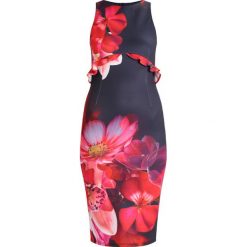 Sukienki hiszpanki: True Violet TRUE VIOLET MIDI DRESS WITH WAIST FRILL Sukienka etui navy/red floral