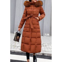 Kurtka damska TOVENA BROWN. Pomarańczowe kurtki damskie IVET, na jesień, xl, bez wzorów, długie. W wyprzedaży za 129,00 zł.