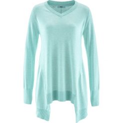 Bluza z wstawką w optyce spódnicy bonprix rabarbarowo-ciemnoniebieski. Różowe bluzy damskie bonprix, bez wzorów, bez rękawów, bez kaptura. Za 99,99 zł.