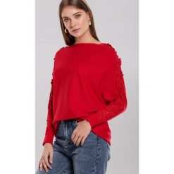 Czerwony Sweter Rosabel. Czerwone swetry damskie Renee, s, bez wzorów, casualowe, bez rękawów, długie, bez kaptura. Za 99,99 zł.