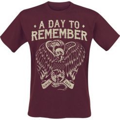 A Day To Remember Vulture T-Shirt brązowy (Maroon). Czerwone koszulki męskie marki A Day To Remember, s, z nadrukiem, bez kołnierzyka. Za 74,90 zł.