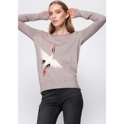 Odzież damska: Khaki Sweter Flying Stork