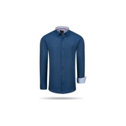 Koszule z długim rękawem Cappuccino Italia Regular Fit Overhemd Navy. Niebieskie koszule męskie Cappuccino Italia, xl, bez wzorów, bez kołnierzyka, z długim rękawem. Za 154,66 zł.
