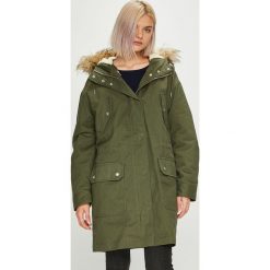 Calvin Klein Jeans - Parka. Żółte kurtki damskie Calvin Klein Jeans, s, bez wzorów, z bawełny, długie, z kapturem. W wyprzedaży za 849,90 zł.