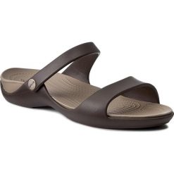 Klapki CROCS - Cleo V 204268 Espresso/Mushroom. Pomarańczowe klapki damskie Crocs, bez wzorów, z tworzywa sztucznego, bez obcasa. Za 129,00 zł.