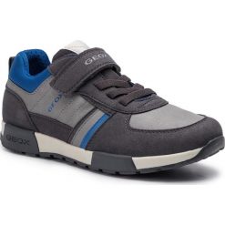 Sneakersy GEOX - J Alfier B. A J946NA 0BUAF C0071 S Dk Grey/Royal. Szare trampki chłopięce Geox, bez wzorów, ze skóry ekologicznej, na rzepy. Za 259,00 zł.