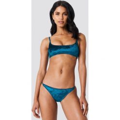 Stroje kąpielowe damskie: Trendyol Dół bikini Velvet – Blue