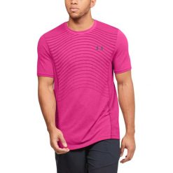 Under Armour Seamless Koszulka Różowy. Różowe podkoszulki męskie Under Armour, xl, bez wzorów, z poliesteru, bez kołnierzyka, krótkie. Za 206,95 zł.