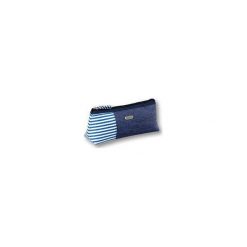 TOP CHOICE Kosmetyczka damska SHADY JEANS (94248) 1szt. Szare topy damskie marki TOP CHOICE, bez wzorów, z jeansu, bez kołnierzyka. Za 10,81 zł.