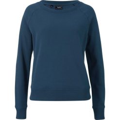 Bluza dresowa bonprix ciemnoniebieski. Niebieskie bluzy damskie bonprix, z dresówki, bez kaptura. Za 37,99 zł.
