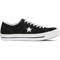 Converse czarne One Star '74 Premium Suede Black. Czarne trampki i tenisówki damskie Converse, bez wzorów, z gumy, bez zapięcia. W wyprzedaży za 299,00 zł.