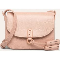 Furla - Torebka skórzana. Różowe listonoszki damskie Furla, w paski, ze skóry, na ramię, małe, bez dodatków. Za 1149,00 zł.