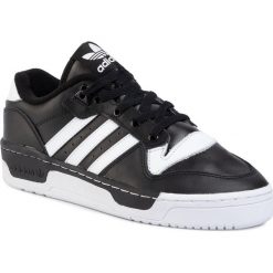 Buty adidas - Rivalry Low EG8063 Cblack/Ftwwht/Ftwwht. Czarne półbuty męskie Adidas, na co dzień, bez wzorów, ze skóry ekologicznej, eleganckie, bez zapięcia. W wyprzedaży za 269,00 zł.